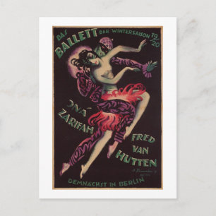 Das Ballett (The Ballet), Josef Fenneker Postkarte
