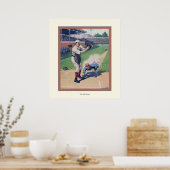 Das Ballspiel ~ Vintages Baseball-Poster Poster (Küche)