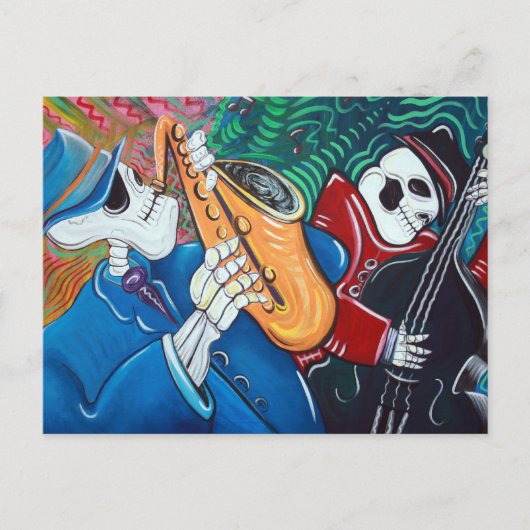 Das Band der schlechten Blues Postkarte (Vorderseite)