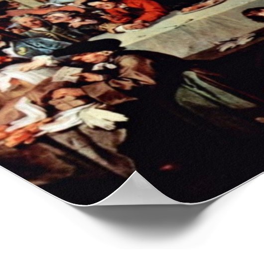 Das Bankett" von Hogarth William (Beste Qualität) Poster (Ecke)