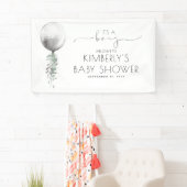 Das Banner des jungen Silver Balloon Baby Showers (Insitu)