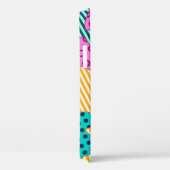 Das Banner mit geometrischen Rätsel, Memphis-Backg Case-Mate iPhone Hülle (Rückseite / Rechts)