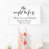 Das Banner "Night Before Probe Party" (Insitu)