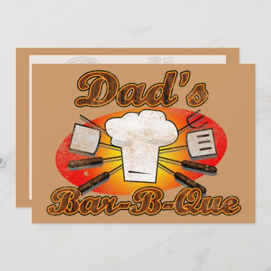 Das Bar-b-Que des Vaters Einladung (Vorne/Hinten)