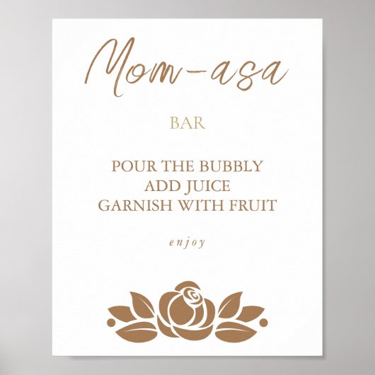 Das Bar ist ein Girl-Gold-Baby-Duschgel Poster (Vorne)