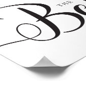 Das Bar-Zeichen. Hochzeiten im Freien Bar Drinks P Poster (Ecke)