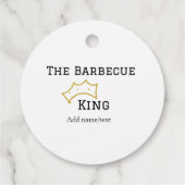 Das Barbecue King Kronplatz Namenstext Kochen am b Geschenkanhänger (Rückseite)