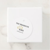 Das Barbecue King Kronplatz Namenstext Kochen am b Geschenkanhänger (Beispiel)