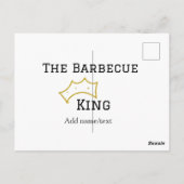 Das Barbecue King Kronplatz Namenstext Kochen am b Postkarte (Rückseite)
