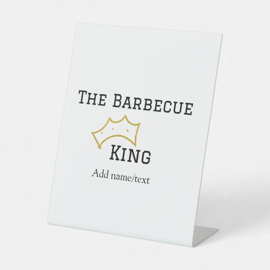 Das Barbecue King Kronplatz Namenstext Kochen am b Sockelschild (Vorderseite)