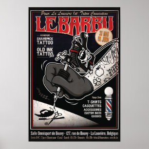 Das BARBU' s Popup Store & Tattoo übereinkommen Poster