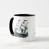 Das Barken-"Florida" Segeln-Schiffs-Lesezeichen Tasse (Vorderseite Links)