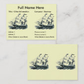 Das Barken-"Florida" Segeln-Schiffs-Lesezeichen Visitenkarte (Vorne/Hinten)
