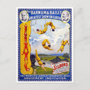 Das Barnum & Bailey 1896 Vintage Plakat Restaurier Postkarte