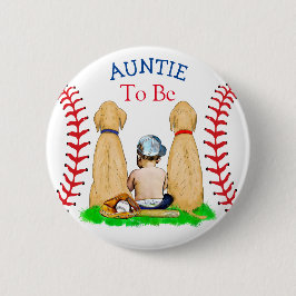Das Baseball-Baby | Tanten Button