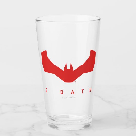Das Batman-Bat-Logo Glas (Vorderseite)