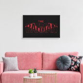 Das Batman Bat Overlaid-Logo Leinwanddruck (Insitu (Wohnzimmer))