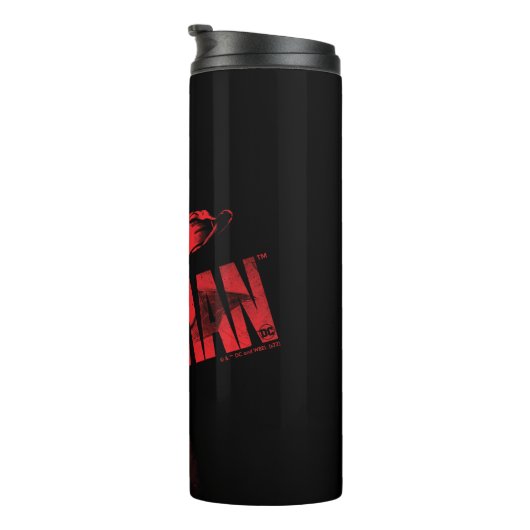 Das Batman Cape & Logo Thermosbecher (Nach rechts gedreht)