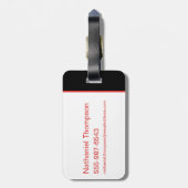 Das Batman Cowl-Logo Gepäckanhänger (Rückseite vertikal)