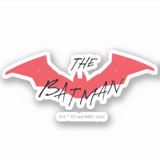 Das Batman-handgeschriebene Bat-Logo Aufkleber (Vorderseite)