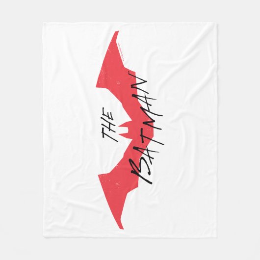 Das Batman-handgeschriebene Bat-Logo Fleecedecke (Vorderseite)