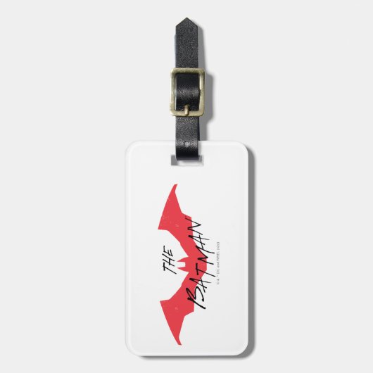 Das Batman-handgeschriebene Bat-Logo Gepäckanhänger (Vorderseite vertikal)