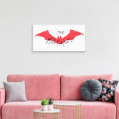 Das Batman-handgeschriebene Bat-Logo Leinwanddruck (Insitu (Wohnzimmer))