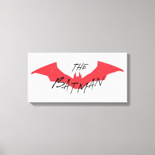 Das Batman-handgeschriebene Bat-Logo Leinwanddruck