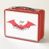 Das Batman-handgeschriebene Bat-Logo Metall Brotdose (Rückseite)