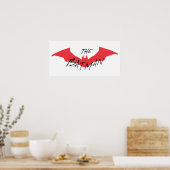 Das Batman-handgeschriebene Bat-Logo Poster (Küche)