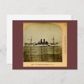 Das Battleship hält Vintages Stereoview aufrecht Postkarte (Vorne/Hinten)