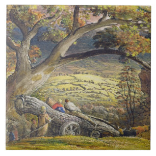 Das Bauholz Wain, c.1833-34 (w/c u. Gouache auf Fliese