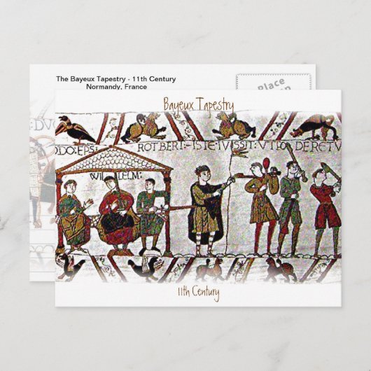 Das Bayeux-Tapestry a3 Postkarte (Vorne/Hinten)