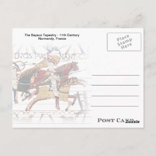 Das Bayeux-Tapestry a3 Postkarte (Rückseite)
