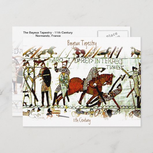 Das Bayeux Tapestry a5 Postkarte (Vorne/Hinten)