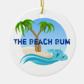 Das Beach Bum Personalisiert tropische Weihnachten Keramik Ornament (Vorne)
