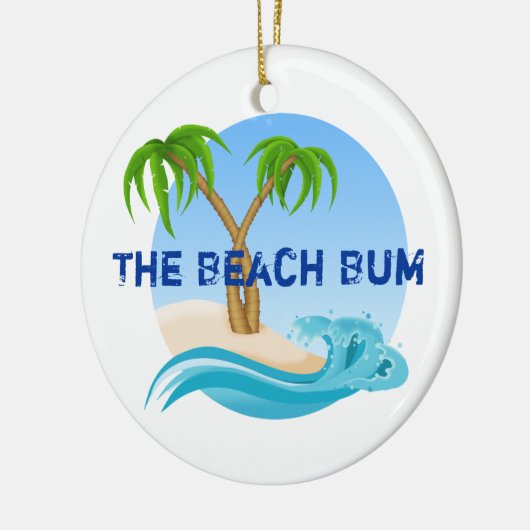 Das Beach Bum Personalisiert tropische Weihnachten Keramik Ornament (Links)