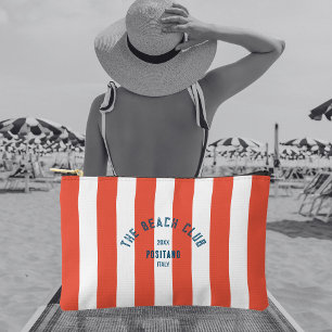 Das Beach Club Wappen Orange Red Cabana Strip Zubehörtasche