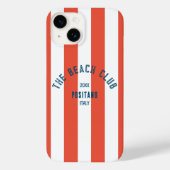 Das Beach Club Wappen Red Cabana Strip Case-Mate iPhone Hülle (Rückseite)