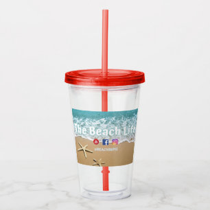 Das Beach Life - Akrylic Tumblers Acryltrinkbecher