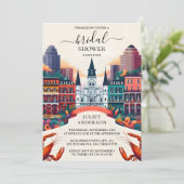 Das Beach Ocean Summer New Orleans Brautparty Einladung (Stehend Vorderseite)