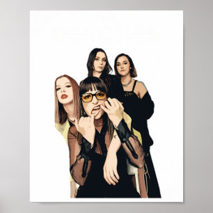Das Beache's Band Kunstwerk Aufkleber Poster