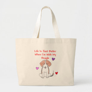 Das Beagle-Leben ist gerade bessere Taschen-Tasche Jumbo Stoffbeutel