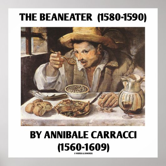 Das Beaneater (1580-1590) von Annibale Carracci Poster (Vorne)