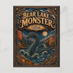 Das Bear Lake Monster Utah Popcut Legenden Postkarte