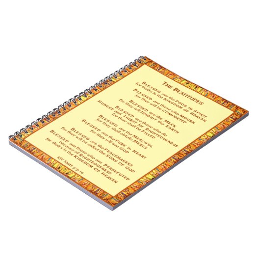 Das Beatitudes-Notebook Notizblock (Linke Seite)