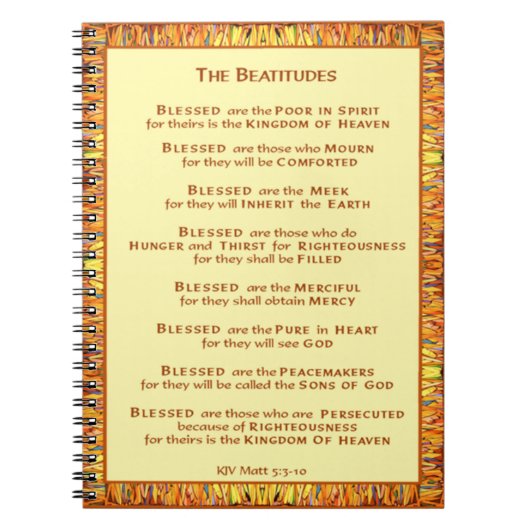 Das Beatitudes-Notebook Notizblock (Vorderseite)