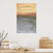 Das Beatitudes Poster (vertikal) (Küche)