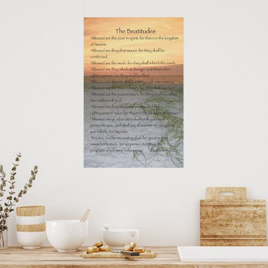 Das Beatitudes Poster (vertikal) (Küche)