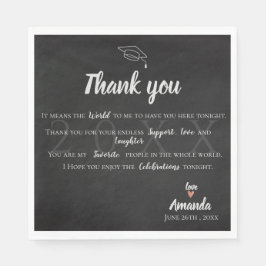 "Das bedeutet für mich die Welt" Abschluss Danke Serviette